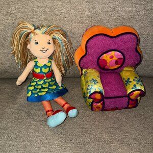 2pc Groovy Girls Recliner Funky Chair And Groovy Doll 2001 Manhattan Toy Brand